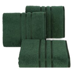 Ręcznik łazienkowy MADI z lśniącymi paskami na bordiurze Eurofirany - 30 x 50 cm - butelkowy zielony 1