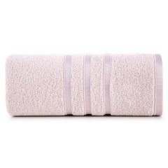 Ręcznik łazienkowy MADI z lśniącymi paskami na bordiurze Eurofirany - 30 x 50 cm - pudrowy róż 2