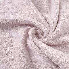 Ręcznik łazienkowy MADI z lśniącymi paskami na bordiurze Eurofirany - 30 x 50 cm - pudrowy róż 4
