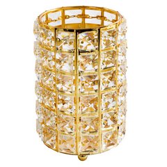Świecznik  TESA ze szklanych kryształków w stylu glamour Eurofirany - ∅ 12 x 17 cm - złoty 1