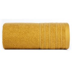 Ręcznik łazienkowy GLORY 3 z błyszczącą bordiurą Eurofirany - 30 x 50 cm - musztardowy 1