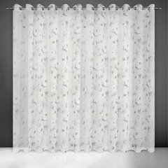 Dekoracja okienna BESSY z motywem kwiatów z etaminy Eurofirany - 350 x 250 cm - biały 1