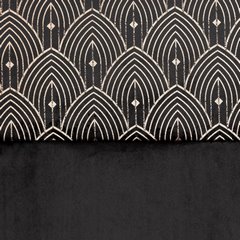 Zasłona AGNES z błyszczącego welwetu z aplikacją Design 91 - 140 x 250 cm - czarny 3