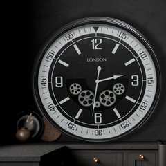 Zegar 10 ścienny dekoracyjny z klasycznym cyferblatem 59x11 cm Eurofirany - 59 x 11 x 59 cm - czarny 5