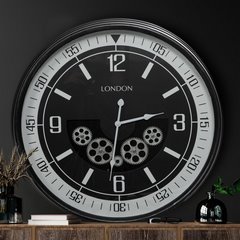 Zegar 10 ścienny dekoracyjny z klasycznym cyferblatem 59x11 cm Eurofirany - 59 x 11 x 59 cm - czarny 6