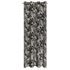 Zasłona LOREN z welwetu zdobiona wzorem botanicznym Eurofirany - 140 x 250 cm - czarny 6