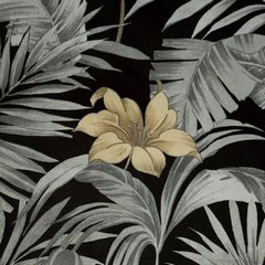 Zasłona LOREN z welwetu zdobiona wzorem botanicznym Eurofirany - 140 x 250 cm - czarny 3