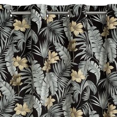 Zasłona LOREN z welwetu zdobiona wzorem botanicznym Eurofirany - 140 x 250 cm - czarny 5