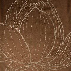 Bieżnik brązowy BLINK 12 z welwetu z metalicznym wzorem kwiatowym Eurofirany - 35 x 140 cm - brązowy 4