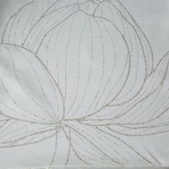 Bieżnik biały BLINK 12 z welwetu z metalicznym wzorem kwiatowym Eurofirany - 35 x 180 cm - biały 4
