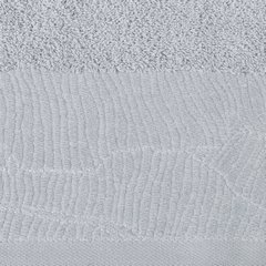 Ręcznik METALIC srebrny z błyszczącymi liśćmi na bordiurze Eurofirany - 30 x 50 cm - popielaty 3