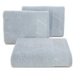 EVITA bawełniany ręcznik kąpielowy z błyszczącą bordiurą Eurofirany - 50 x 90 cm - jasnoszary 1