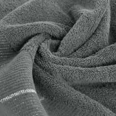 EVITA bawełniany ręcznik do rąk z błyszczącą bordiurą Eurofirany - 30 x 50 cm - stalowy 4