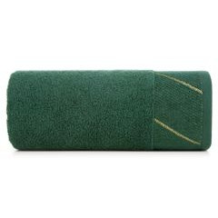 EVITA bawełniany ręcznik do rąk z błyszczącą bordiurą Eurofirany - 30 x 50 cm - butelkowy zielony 2
