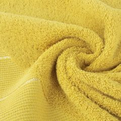 EVITA bawełniany ręcznik do rąk z błyszczącą bordiurą Eurofirany - 30 x 50 cm - musztardowy 4