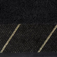 EVITA bawełniany ręcznik do rąk z błyszczącą bordiurą Eurofirany - 30 x 50 cm - czarny 3
