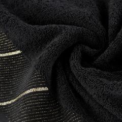 EVITA bawełniany ręcznik do rąk z błyszczącą bordiurą Eurofirany - 30 x 50 cm - czarny 4