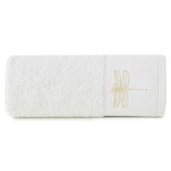 Ręcznik kąpielowy LORI 1 z haftem ważki na bordiurze Eurofirany - 50 x 90 cm - biały 2