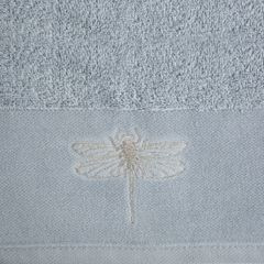 Ręcznik kąpielowy LORI 1 z haftem ważki na bordiurze Eurofirany - 50 x 90 cm - szary 3