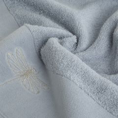 Ręcznik kąpielowy LORI 1 z haftem ważki na bordiurze Eurofirany - 50 x 90 cm - szary 4