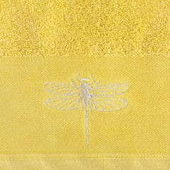 Ręcznik kąpielowy LORI 1 z haftem ważki na bordiurze Eurofirany - 50 x 90 cm - musztardowy 3