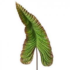 Liść dekoracyjny botaniczny zielono brązowy Eurofirany - 107 cm - zielony 1