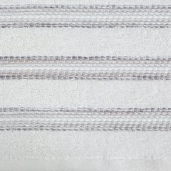 Ręcznik kąpielowy SELENA z bordiurą w paski Eurofirany - 50 x 90 cm - biały 3