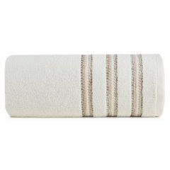 Ręcznik kąpielowy SELENA z bordiurą w paski Eurofirany - 50 x 90 cm - kremowy 2