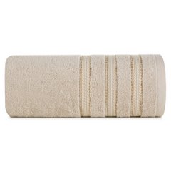 Ręcznik kąpielowy SELENA z bordiurą w paski Eurofirany - 50 x 90 cm - beżowy 2