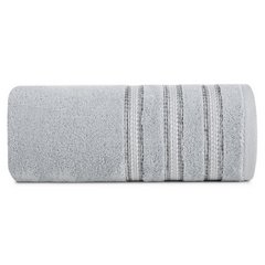 Ręcznik kąpielowy SELENA z bordiurą w paski Eurofirany - 50 x 90 cm - popielaty 2