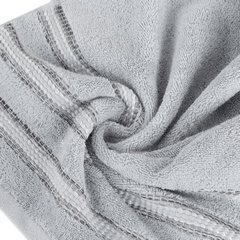 Ręcznik kąpielowy SELENA z bordiurą w paski Eurofirany - 50 x 90 cm - popielaty 4
