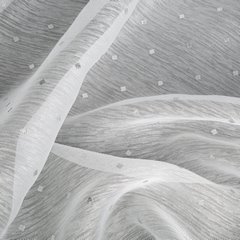 Firana SIBEL w srebrne kwadraciki z etaminy Eurofirany - 300 x 160 cm - biały 4