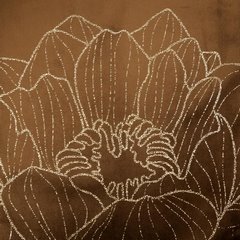 Bieżnik brązowy BLINK 13 z welwetu z metalicznym wzorem kwiatowym Eurofirany - 35 x 140 cm - brązowy 5