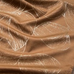 Bieżnik brązowy BLINK 16 z welwetu z metalicznym wzorem lilii wodnej Eurofirany - 35 x 140 cm - brązowy 5