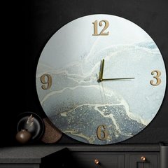 Okrągły zegar ścienny w nowoczesnym stylu Eurofirany - 60 x 5 x 60 cm - srebrny 4