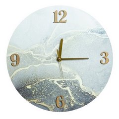 Okrągły zegar ścienny w nowoczesnym stylu Eurofirany - 60 x 5 x 60 cm - srebrny 1