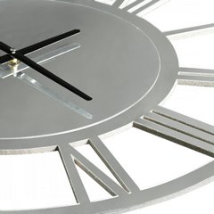 Ozdobny okrągły zegar ścienny w stylu art deco 60x5 cm Eurofirany - 60 x 5 x 60 cm - stalowy 4
