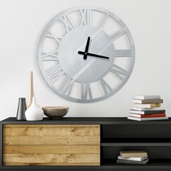 Ozdobny okrągły zegar ścienny w stylu art deco 60x5 cm Eurofirany - 60 x 5 x 60 cm - stalowy 2