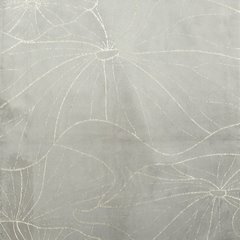 Blink 18 srebrny bieżnik z welwetu z metalicznym wzorem liści roślin wodnych 35x140 cm Eurofirany - 35 x 140 cm - srebrny 4