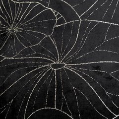 Bieżnik czarny Blink 18 z welwetu z metalicznym wzorem liści roślin wodnych Eurofirany - 35 x 180 cm - czarny 5