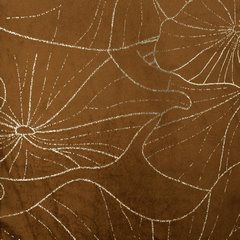 Bieżnik brązowy BLINK 18 z welwetu z metalicznym wzorem liści roślin wodnych Eurofirany - 35 x 180 cm - brązowy 4
