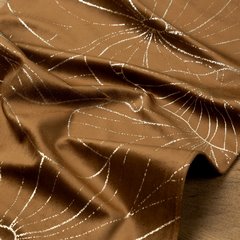 Bieżnik brązowy BLINK 18 z welwetu z metalicznym wzorem liści roślin wodnych Eurofirany - 35 x 180 cm - brązowy 6
