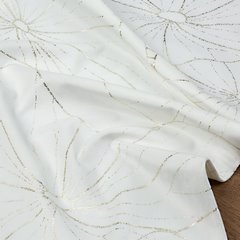 Bieżnik biały BLINK 18 z welwetu z metalicznym wzorem liści roślin wodnych Eurofirany - 35 x 220 cm - biały 6