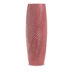 Wazon ceramiczny SENA z wytłaczanym wzorem - ∅ 18 x 50 cm - różowy 1