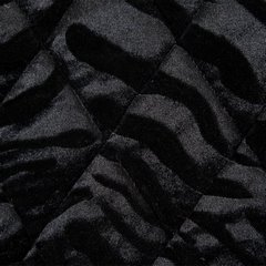 Narzuta czarna KRISTIN 3 pikowana z błyszczącego welwetu Eurofirany - 220 x 240 cm - czarny 3