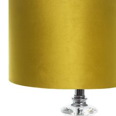 LEAMI ZŁOTA LAMPA STOŁOWA NA KRYSZTAŁOWEJ PODSTAWIE Z WELWETOWYM ABAŻUREM 30x49 cm EUROFIRANY - ∅ 30 x 49 cm - złoty 2