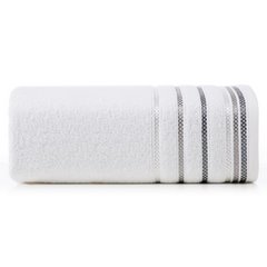 LIVIA ręcznik kąpielowy z bordiurą w paski Eurofirany - 50 x 90 cm - biały 2