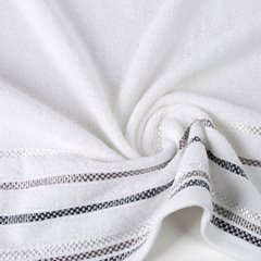 LIVIA ręcznik kąpielowy z bordiurą w paski Eurofirany - 50 x 90 cm - biały 4