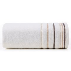 LIVIA ręcznik kąpielowy z bordiurą w paski Eurofirany - 50 x 90 cm - kremowy 2