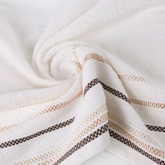 LIVIA ręcznik kąpielowy z bordiurą w paski Eurofirany - 50 x 90 cm - kremowy 4
